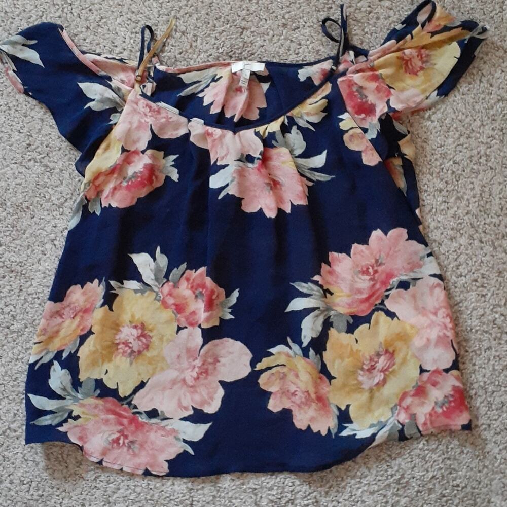 JOIE 100% silk floral small sheer top, $168